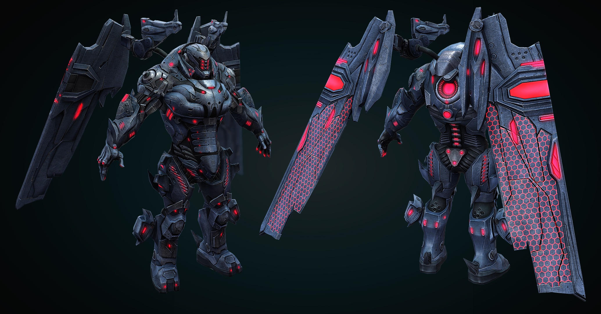 Protoarmor Rendering (First Version of Color Scheme)