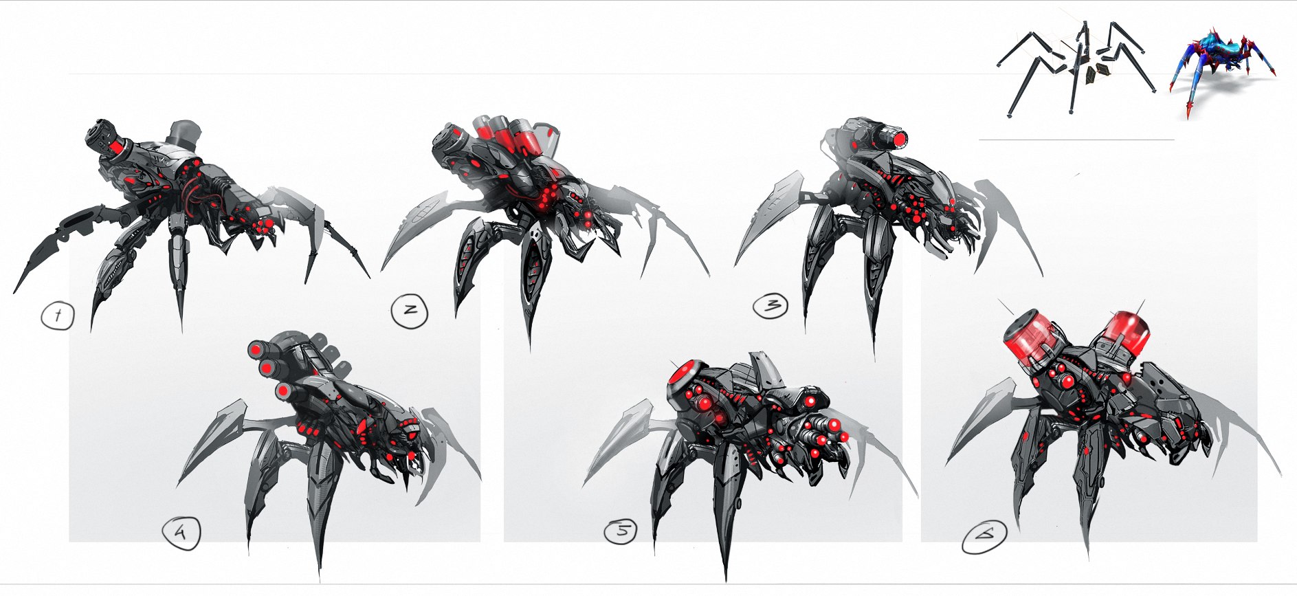 Arachnid Dominator Concept Art (First Versions)