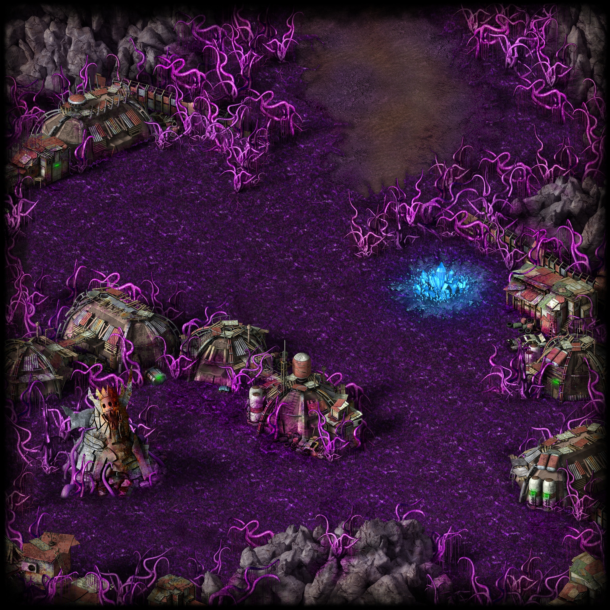 Initial View of Crystallite Deposit Location