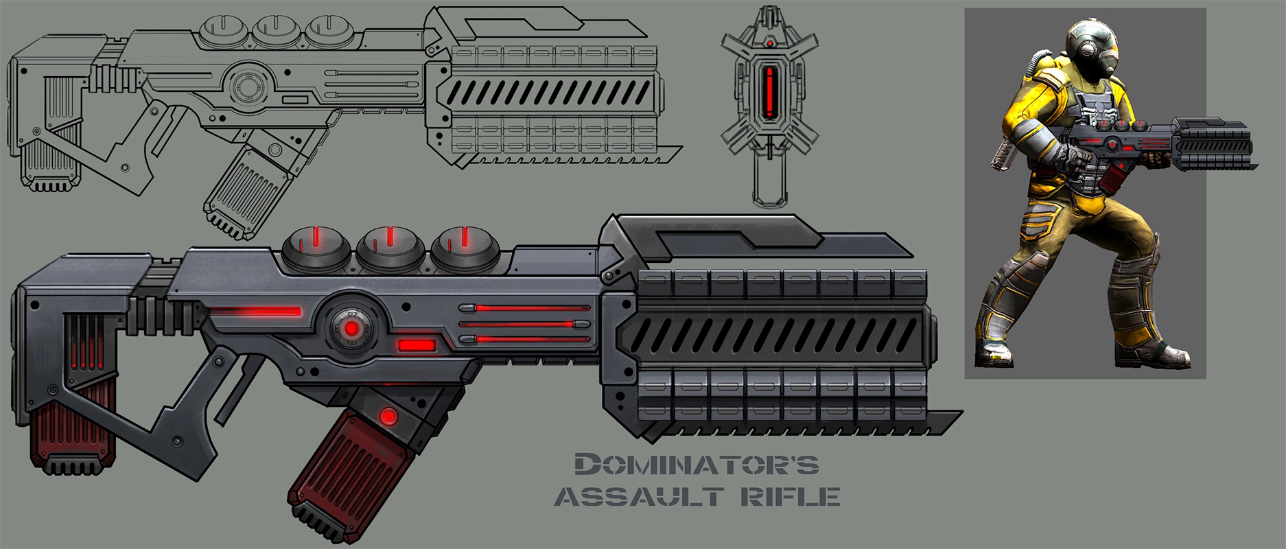 Dominion Assault Rifle Concept Art (First Version)