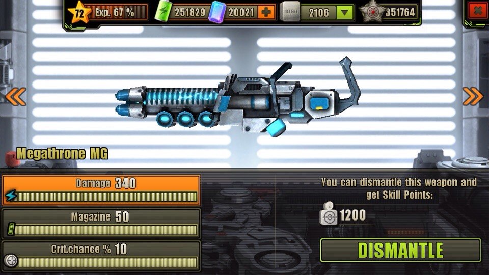 Fully Upgraded Megathrone Machine Gun